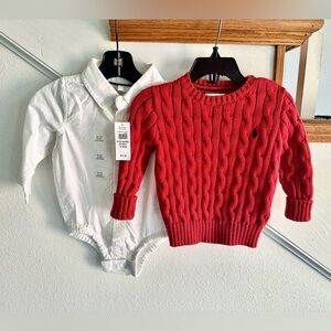 Ralph Lauren toddler sweater free gap top nwt